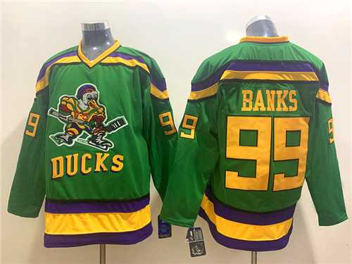 Men%27s Anaheim Ducks #99 Adam Banks Green CCM Jersey